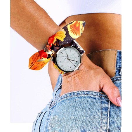 PULSERA DE SEDA FLORES DE...