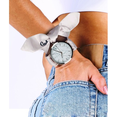 BRACELET BEIGE EN SOIE
