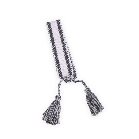 BRACELET POMPONS BLANC