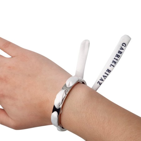 Bracelet Acier & Ruban de...