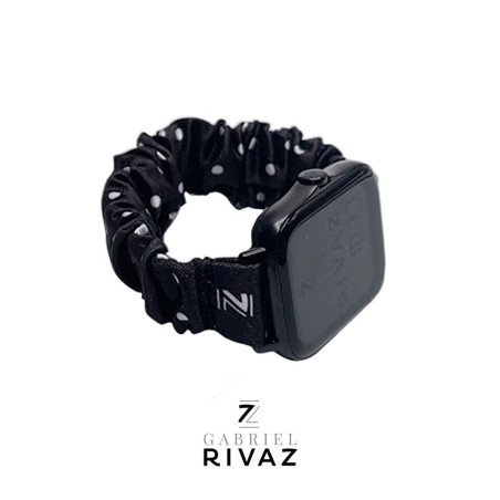 BRACELET CHOUCHOU POIS BLANC