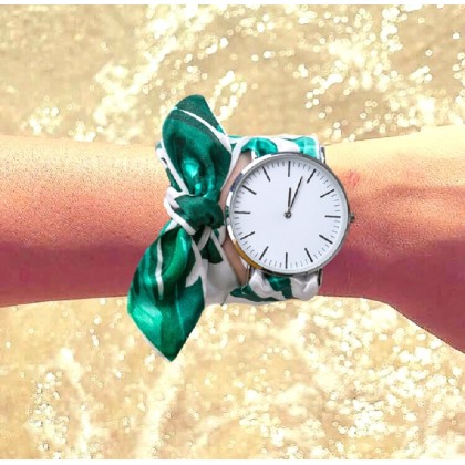 Bracelet montre femme soie